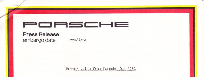 Porsche 1982 UK
